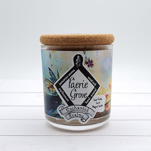 enchanted realms faerie grove fantasy scented small candle