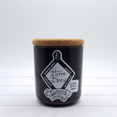 enchanted realms home brew fantasy scented candle small jar