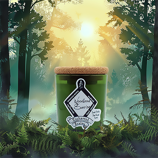 Woodland Sunrise Candle – Enchanted Realms by Card Board Tables